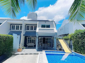 Pool VillA海滩轰趴别墅步行抵达海滩四卧室